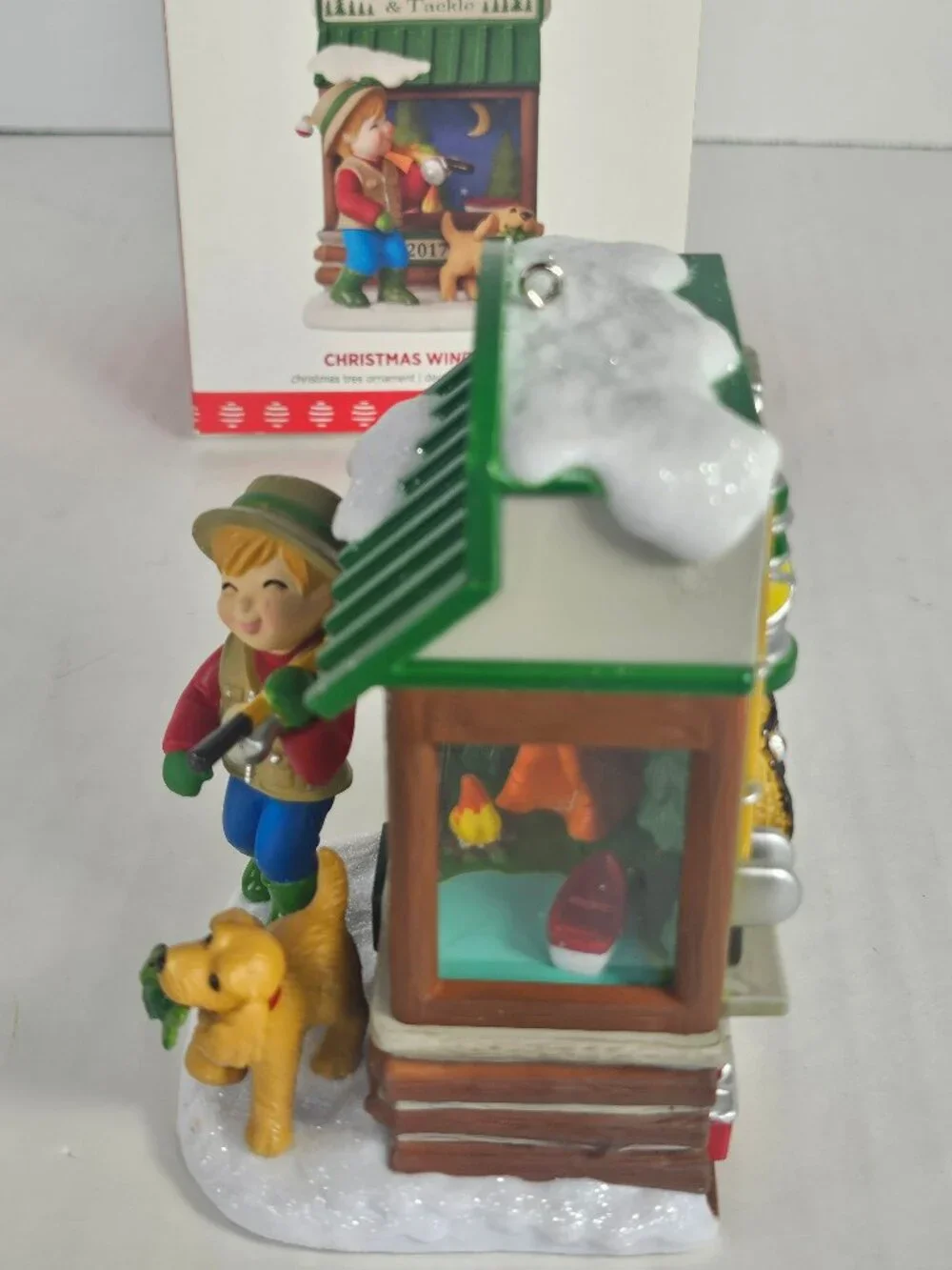 2017 Hallmark Christmas Window #15 Tackle Shop Club Exclusive Ornament QXC5015